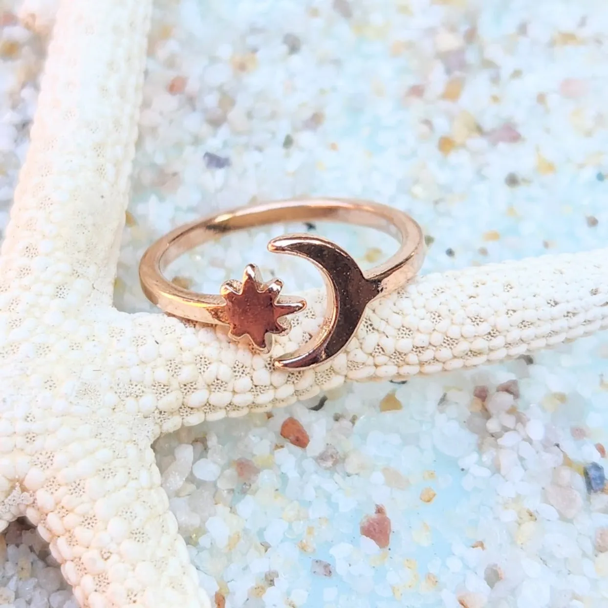 MOON & STARS  - ROSE GOLD / GOLD & SILVER WATERPROOF TOE RINGS