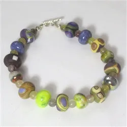 Multi-colored Handmade Artisan Bead  Bracelet