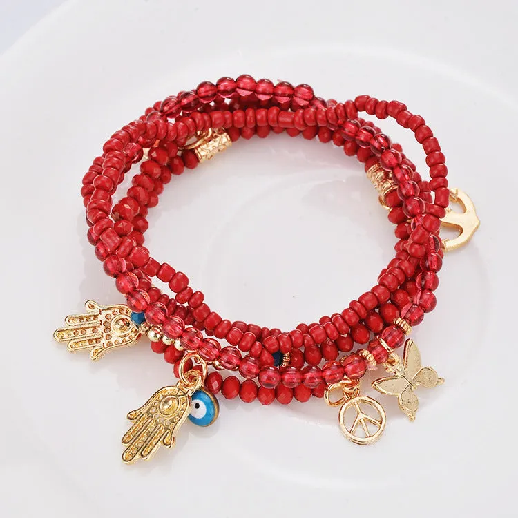 Multi-layer Summer Beaded Bracelet