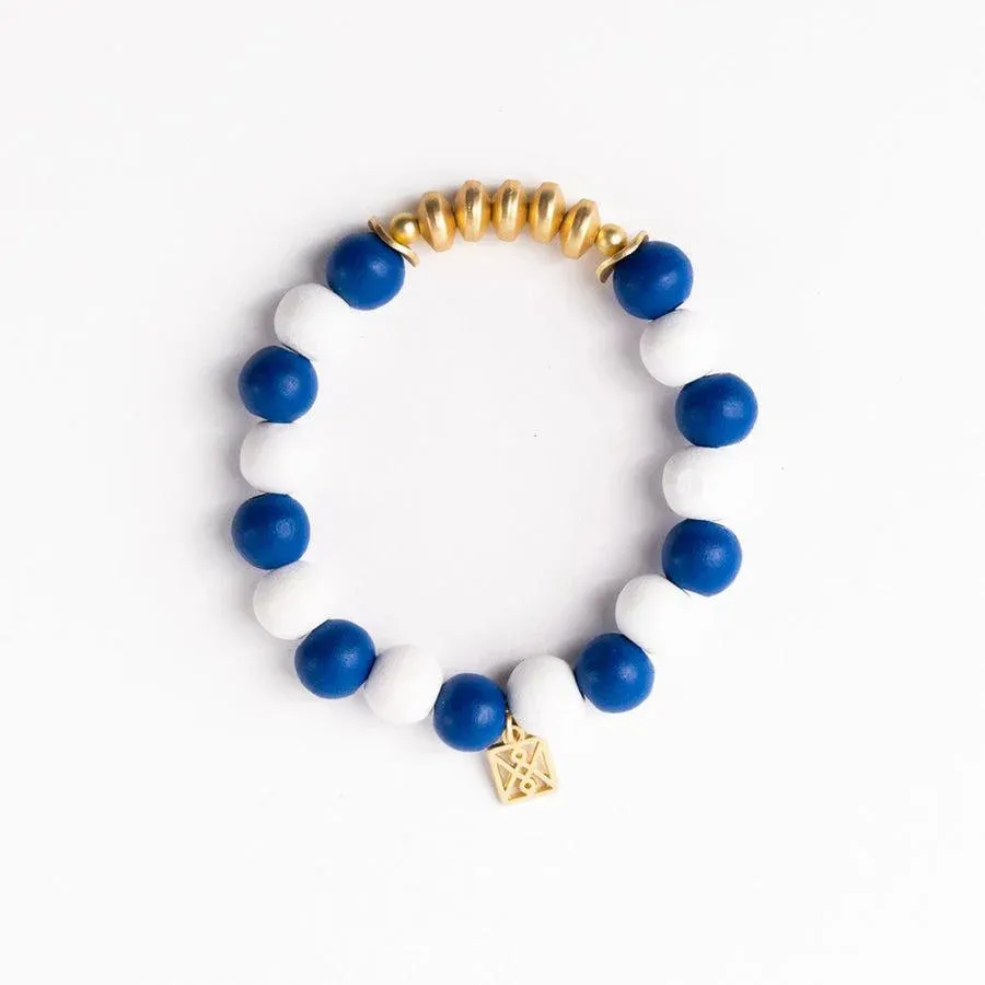 Myles Bracelet - Blue/White