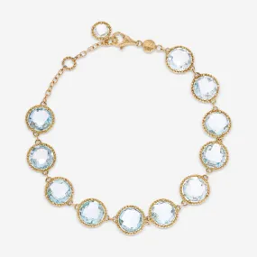 Nanis 18K Yellow Gold Blue Topaz Bracelet BN18-560