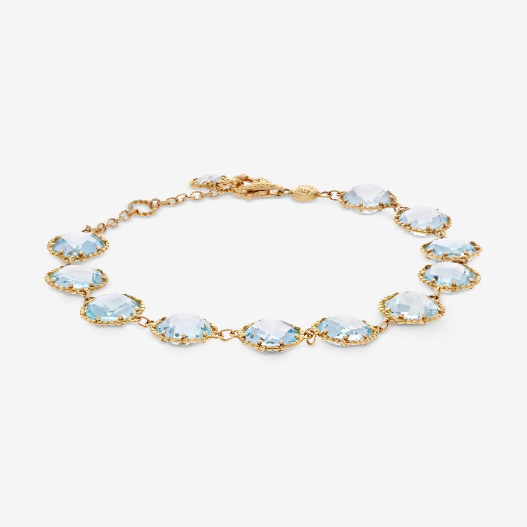 Nanis 18K Yellow Gold Blue Topaz Bracelet BN18-560