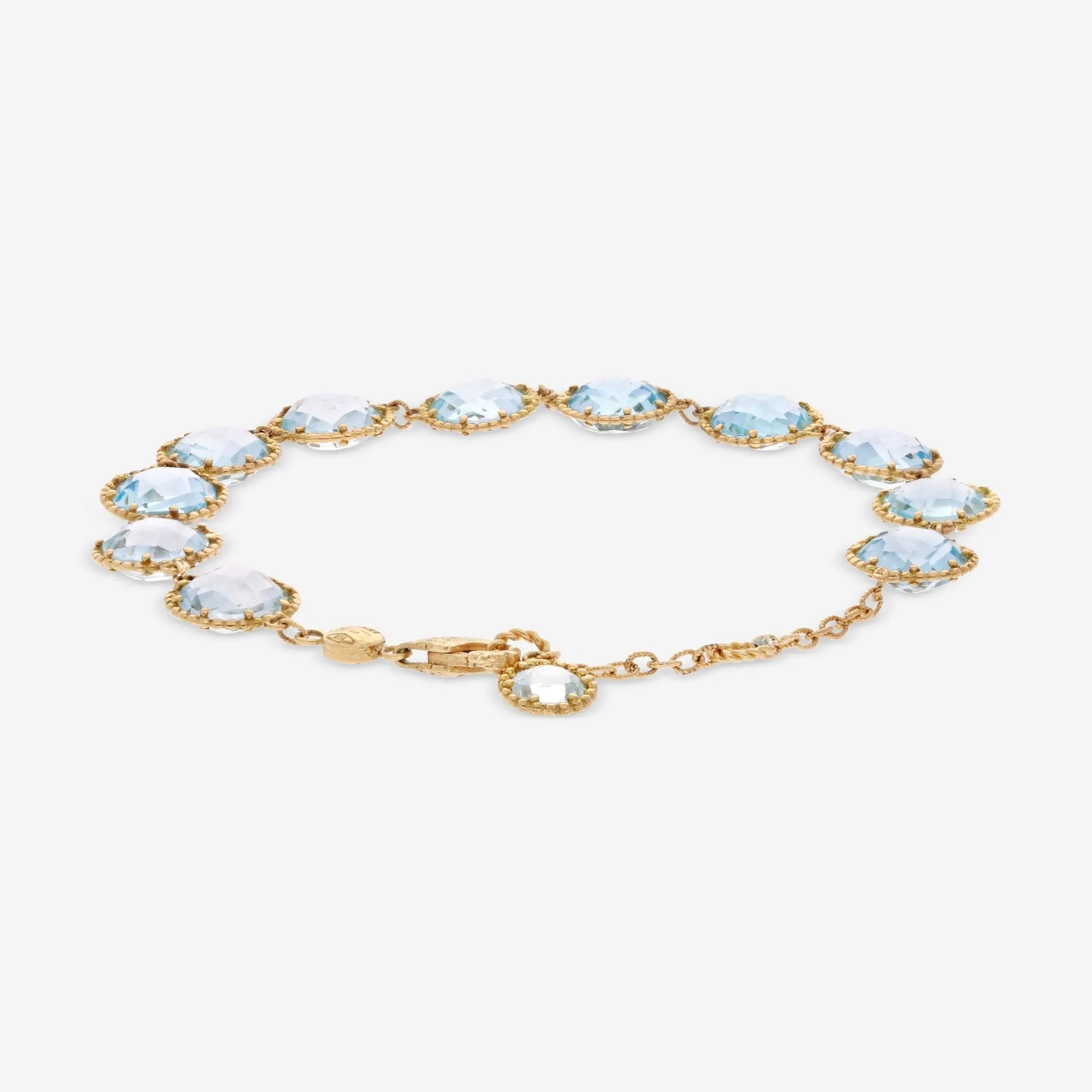 Nanis 18K Yellow Gold Blue Topaz Bracelet BN18-560