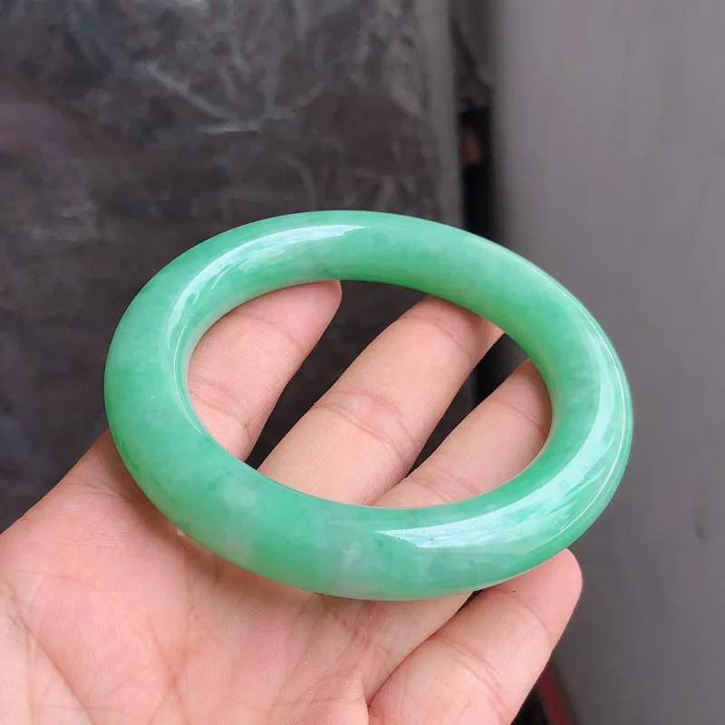 Natural Jade Bangle Jadeite Bangle Internal Diameter 55.8mm NBE077