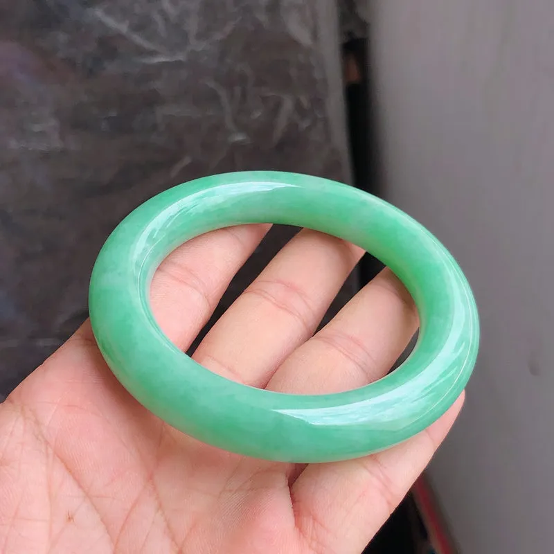 Natural Jade Bangle Jadeite Bangle Internal Diameter 55.8mm NBE077