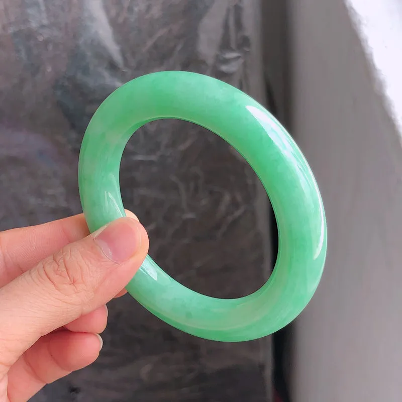 Natural Jade Bangle Jadeite Bangle Internal Diameter 55.8mm NBE077