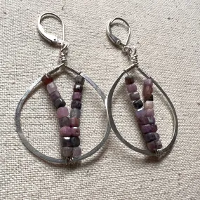 Natural Ruby Hoops