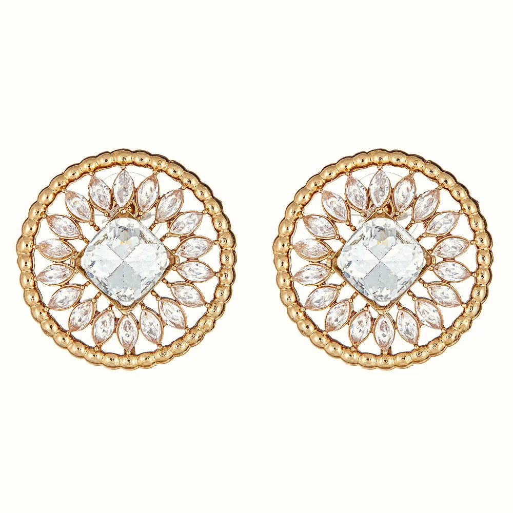 Neema Stud Earrings in Clear