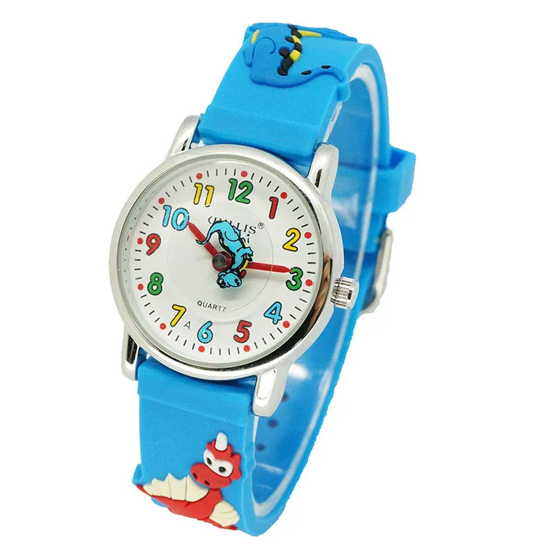 New 3D Cartoon Dinosaur Children's Watch Cute Children's Watch Plastic Silicone Watch