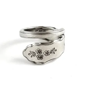 Oneida Floral Bouquet Stainless Steel Spoon Wrap Around Ring