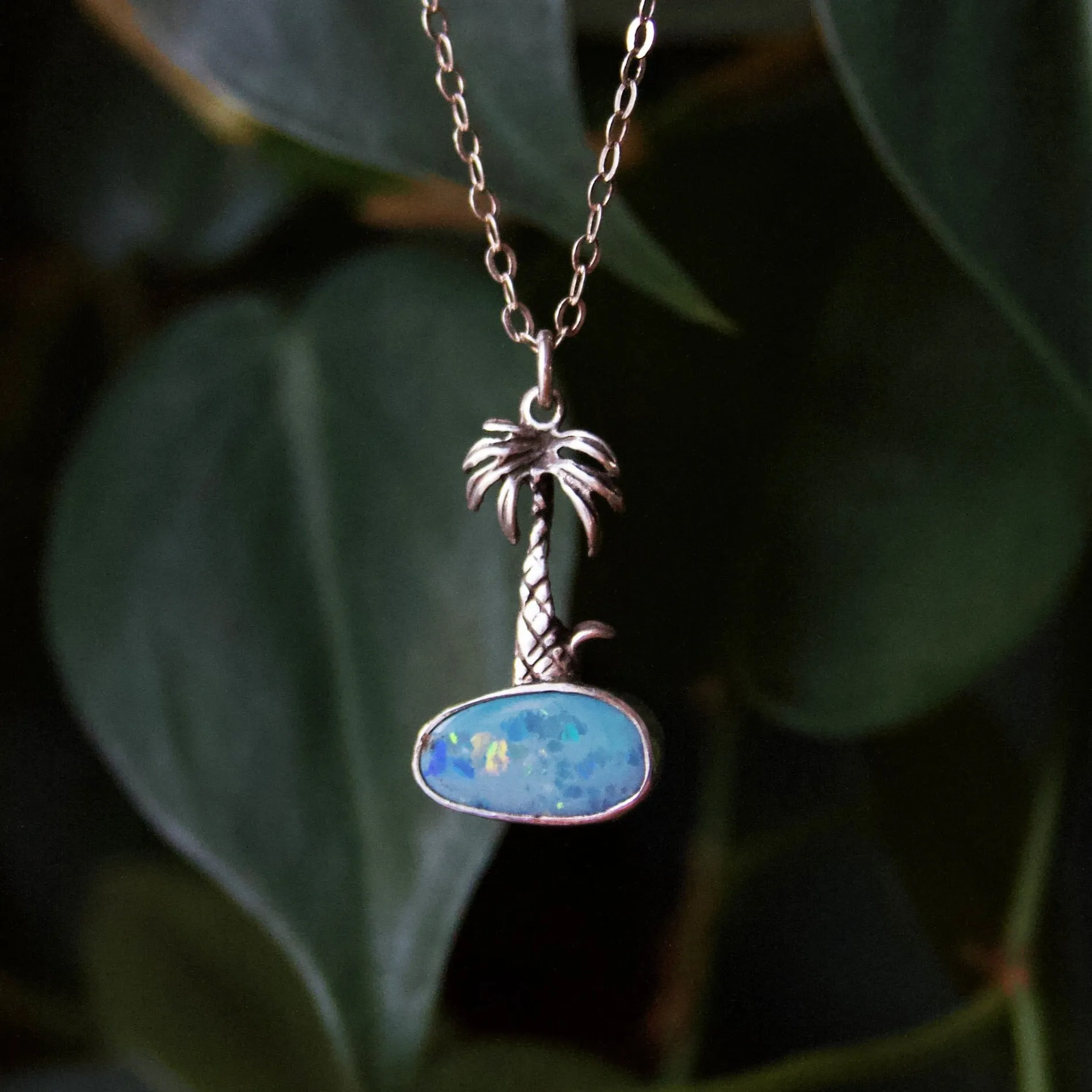 Opal Island Sterling Silver Necklace