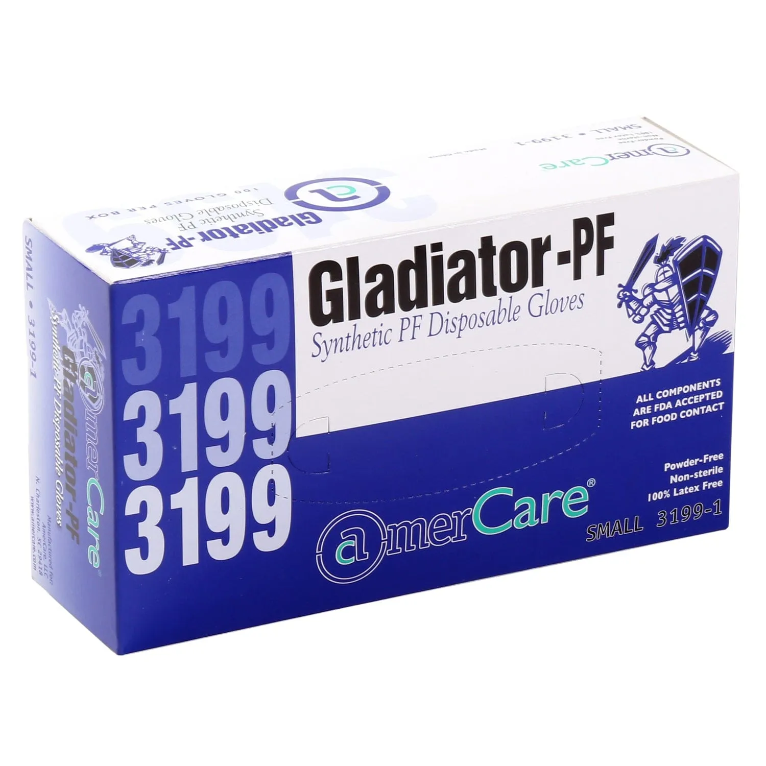 Powder-Free Synthetic Gladiator Gloves (S-XL), Case of 1,000