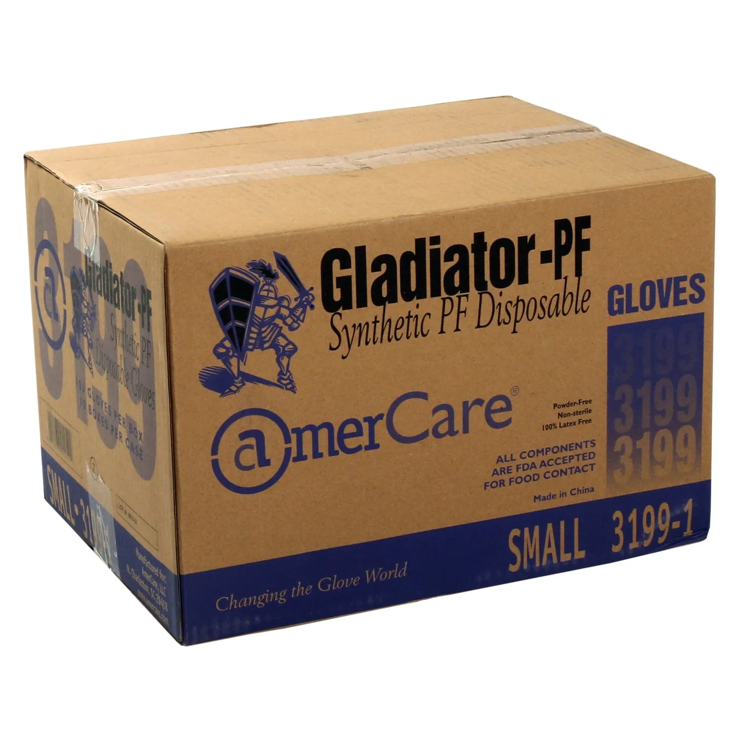 Powder-Free Synthetic Gladiator Gloves (S-XL), Case of 1,000