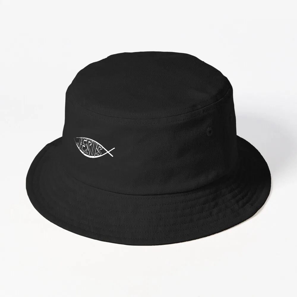 Praise Jesus Fish Ichthus Church Peace Holy Spirit Ichthys Bucket Hat