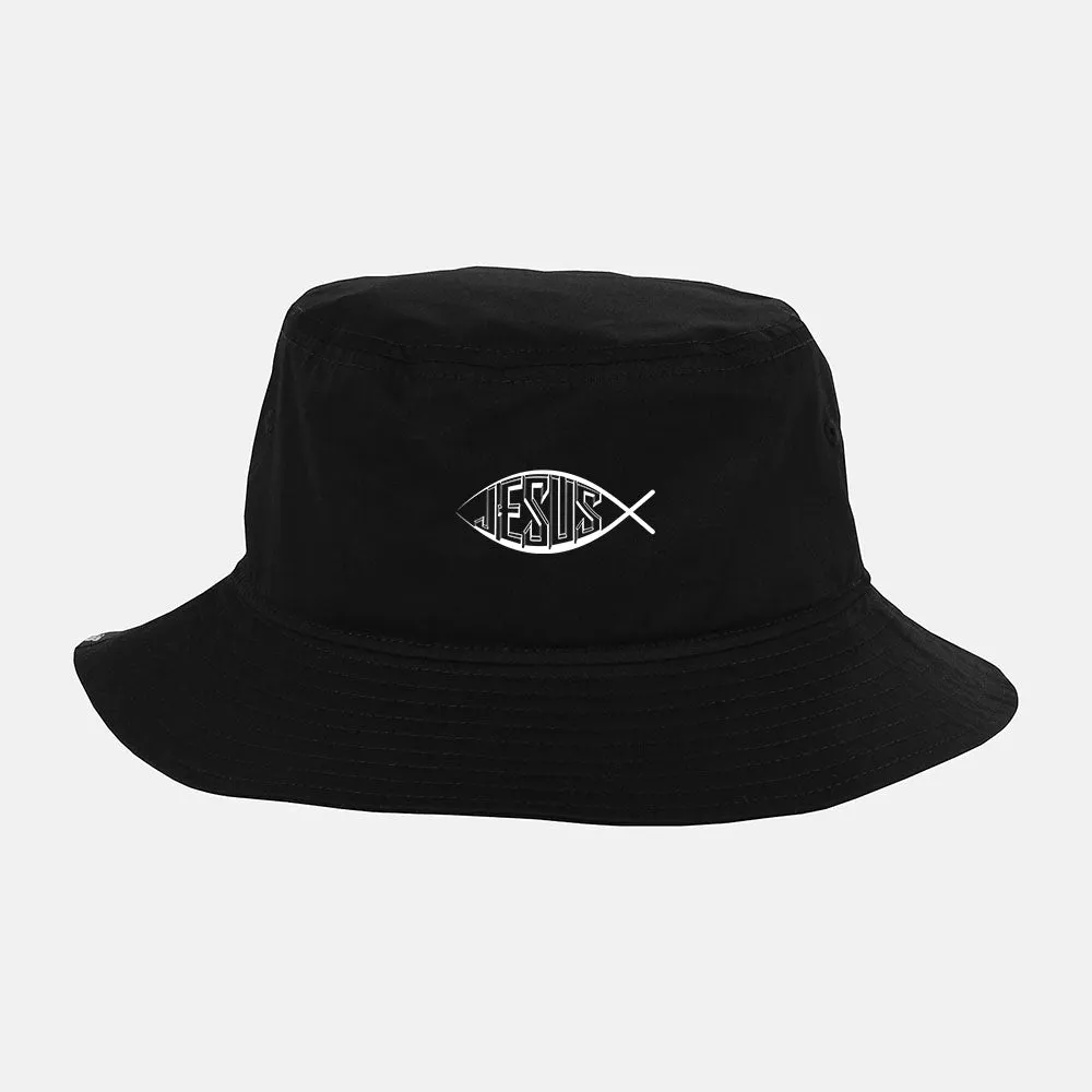 Praise Jesus Fish Ichthus Church Peace Holy Spirit Ichthys Bucket Hat