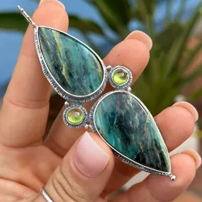 PRE-ORDER FOR ELIZABETH- Peruvian Opal & Peridot Pendant