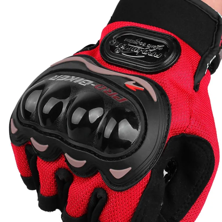 PRO-BIKER PRO01C Outdoor Cycling Glove Motorcycle Anti-Drop Safety Protection Half-Finger Glove, Specification: L(Red)