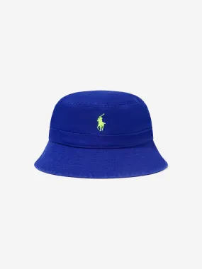 Ralph Lauren Baby Logo Bucket Hat in Blue