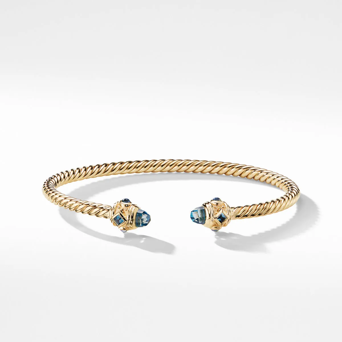 Renaissance Bracelet with Hampton Blue Topaz in 18K Gold, 3.5mm