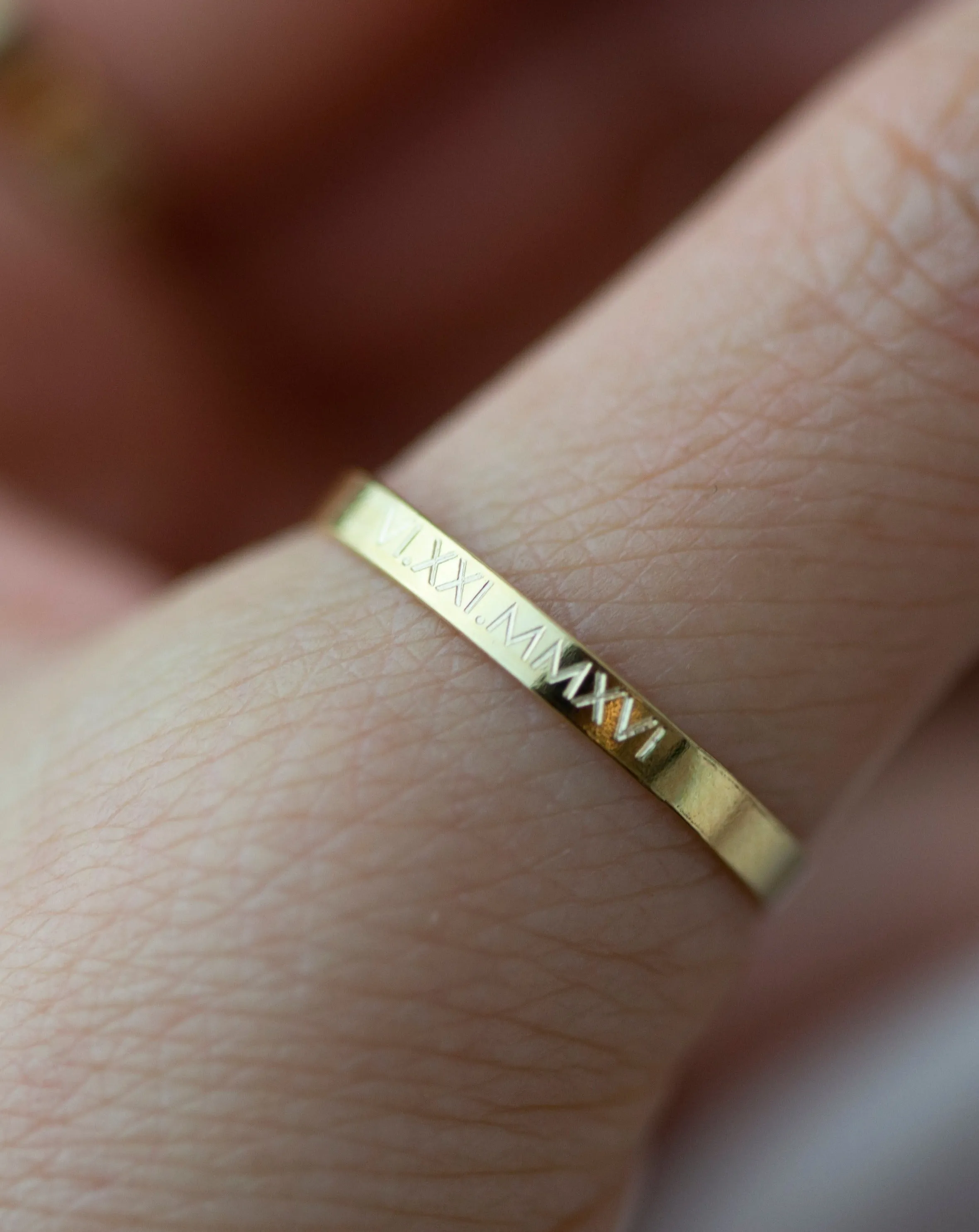 Roman Numeral Date Ring