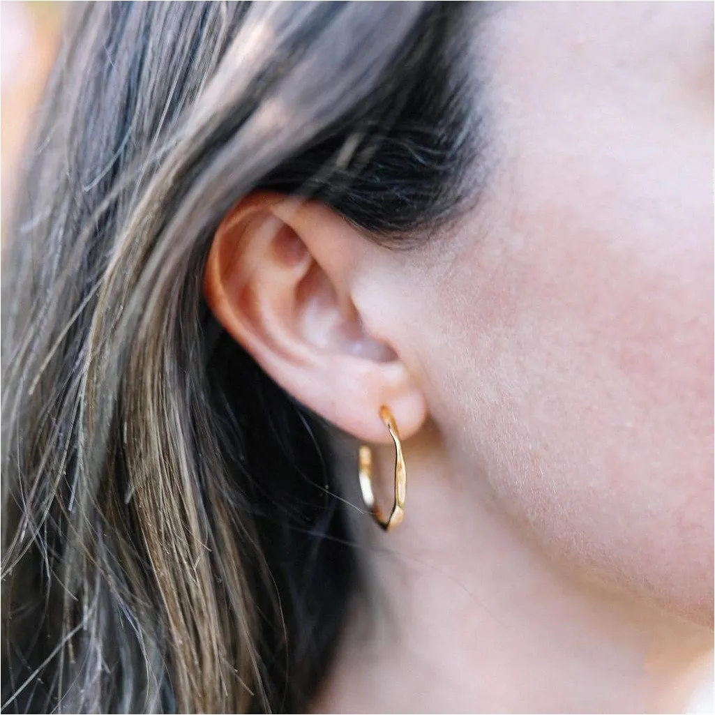 Ronda Piccolo Polished Gold Vermeil Hoop Earrings