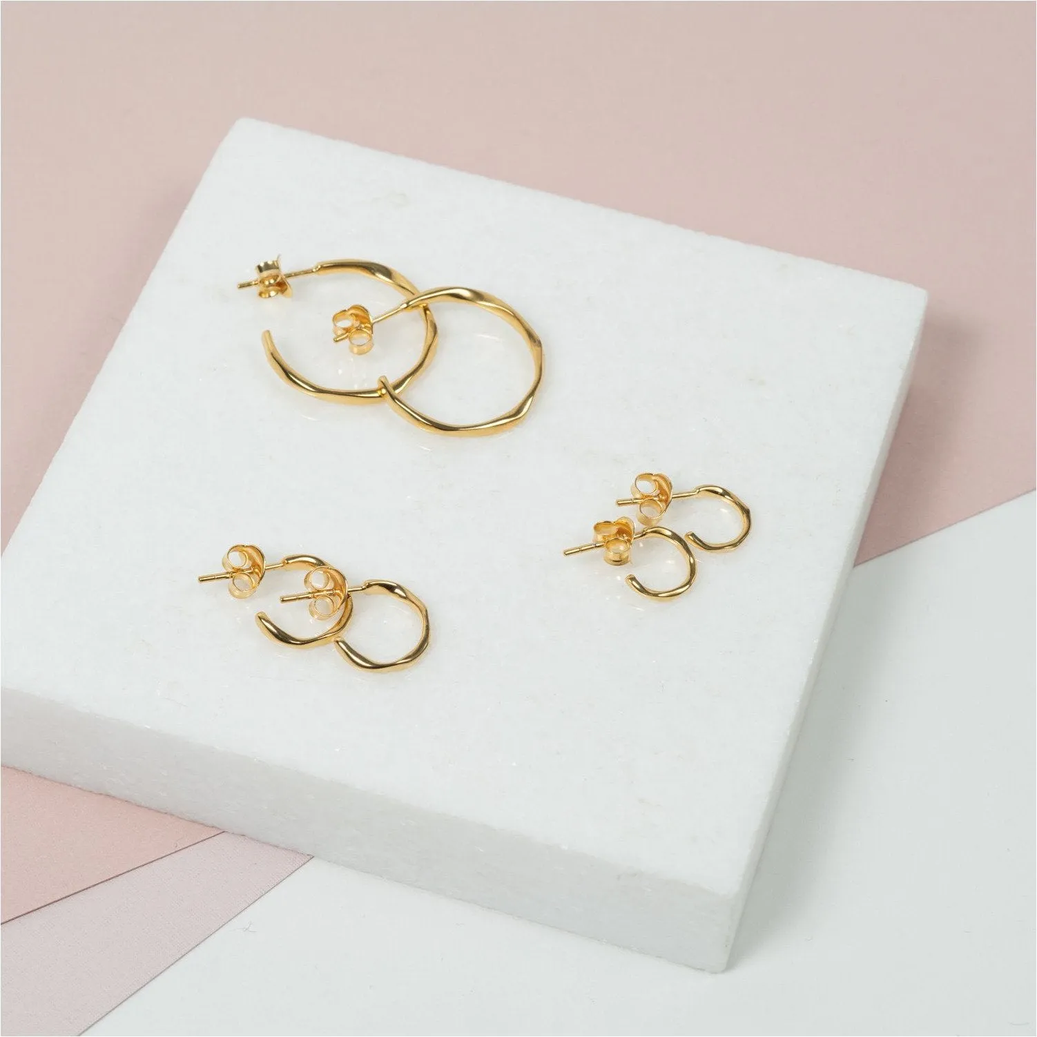 Ronda Piccolo Polished Gold Vermeil Hoop Earrings