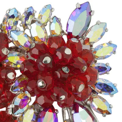 Ruby & Aurora Borealis Brooch by Elsa Schiaparelli