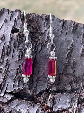 Ruby Iridescent Earrings