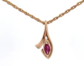 Ruby Yellow Gold Pendant