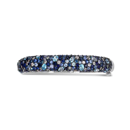 Sapphire & Blue Topaz Bangle Bracelet