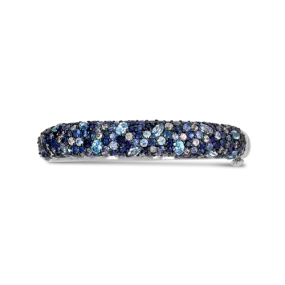 Sapphire & Blue Topaz Bangle Bracelet