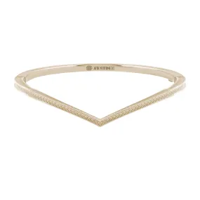 Signature Arrow Curve Bangle in Gold