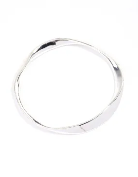 Silver Warped Bangle & Polishing Set