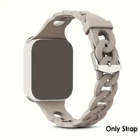 SlimChain Design Silicone Strap For Apple Watch - Apricot