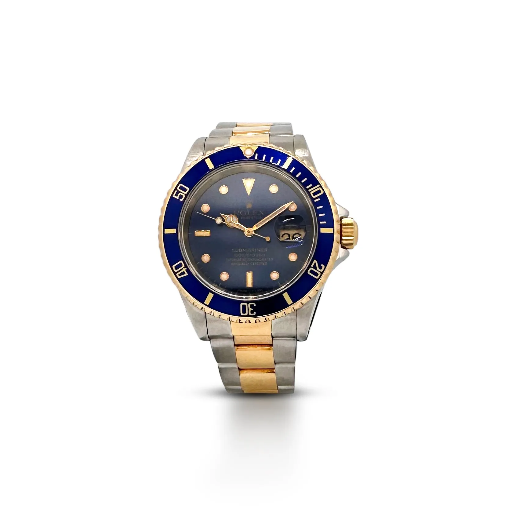 Sold! Rolex Two-Tone Submariner Date "Bluesy" 40mm Stainless Steel & Gold 1989 Watch