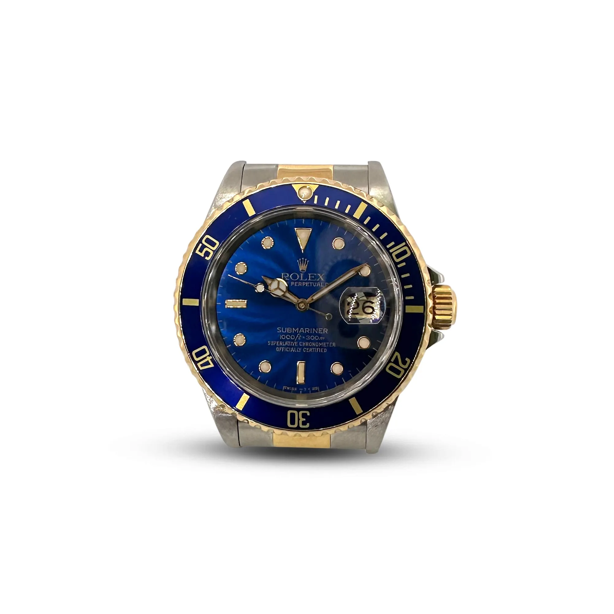 Sold! Rolex Two-Tone Submariner Date "Bluesy" 40mm Stainless Steel & Gold 1989 Watch