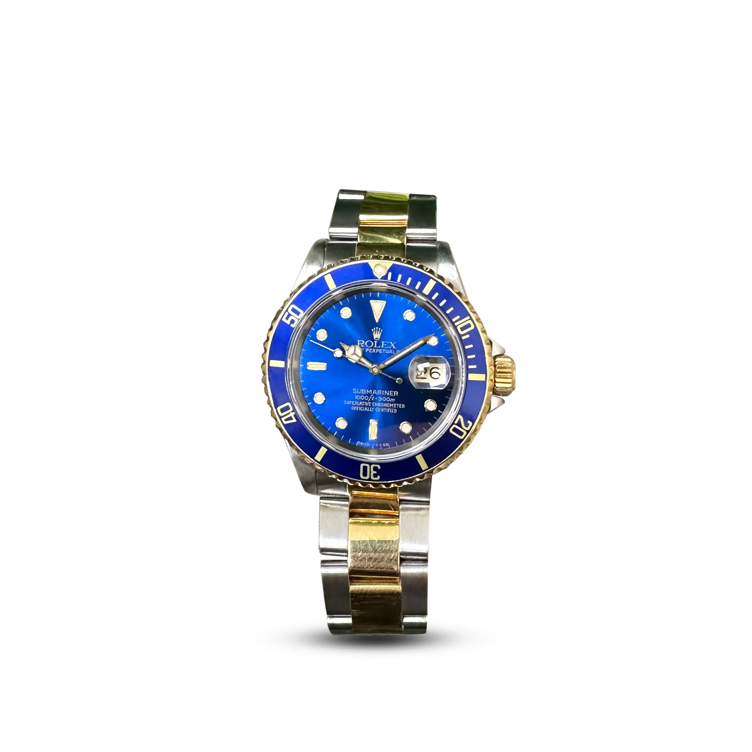 Sold! Rolex Two-Tone Submariner Date "Bluesy" 40mm Stainless Steel & Gold 1989 Watch