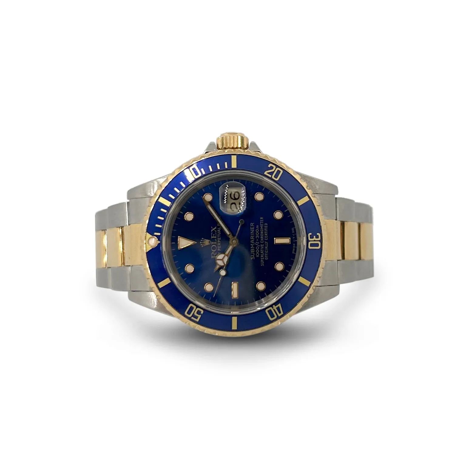 Sold! Rolex Two-Tone Submariner Date "Bluesy" 40mm Stainless Steel & Gold 1989 Watch