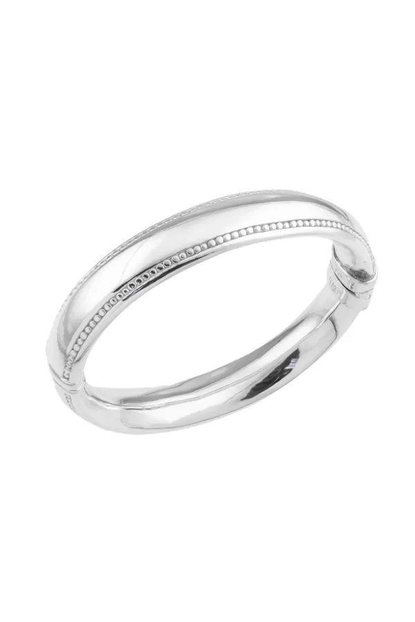 SS26 Bead Edge Hinged Bangle