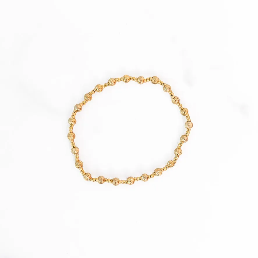 Stainless Steel Gold Beaded Bracelet