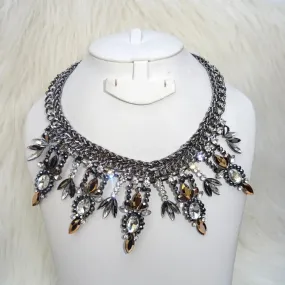 Statement Retro Silver Necklace Jewellery