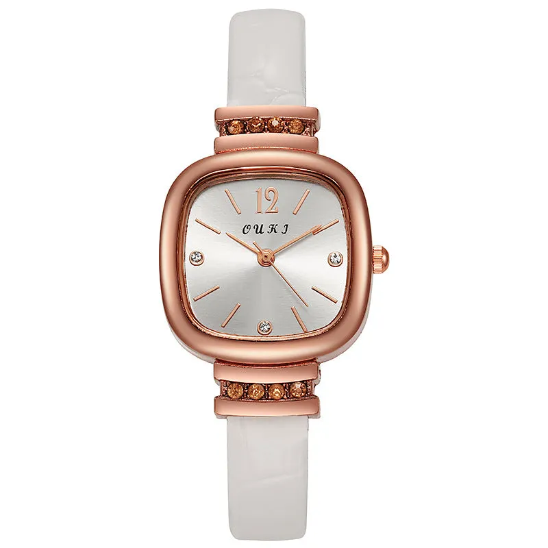 Student Small Square Watch Women's Square Watch Small Sugar Cube Quartz Watch