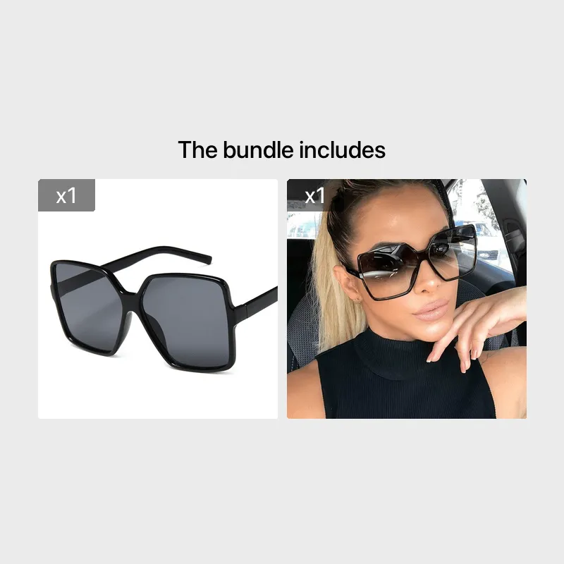 Stylish Oversized Square Gradient Sunglasses for Women and Men