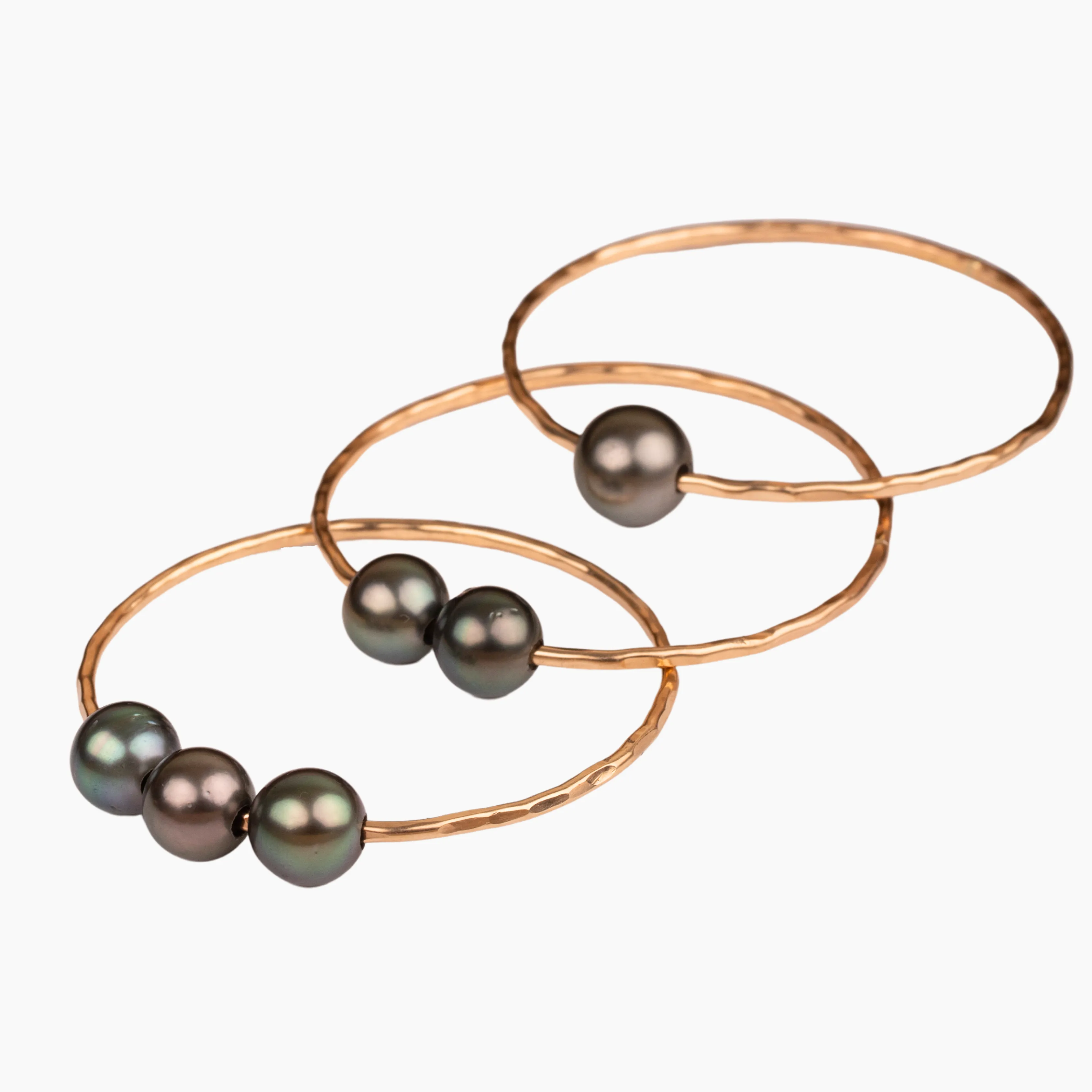 Tahitian Pearl Trifecta Set of 3 Bangles