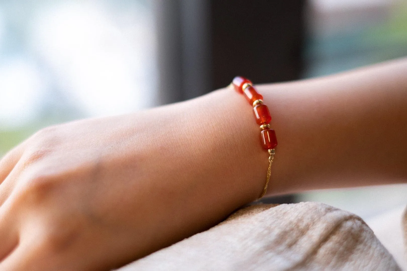 The Courage - Carnelian Bolo Bracelet