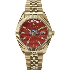 TIMEX X JA LEGACY GOLDEN EYE WATCH RED AGATE