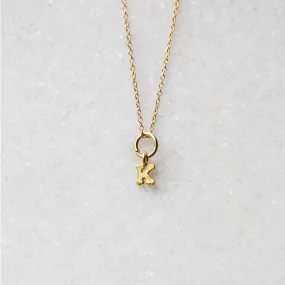 Tiny Gold Letter Necklace for Baby and Child