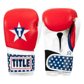 TITLE Boxing USA Leather Bag Gloves