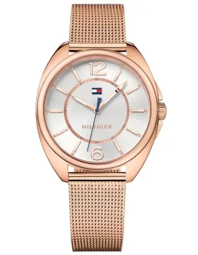 Tommy Hilfiger Womens Charlee Watch - Rose Gold-Tone - Mesh Bracelet - 30m