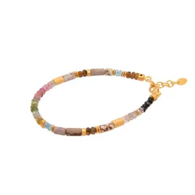 Tourmaline, Jasper and Apatite Bracelet